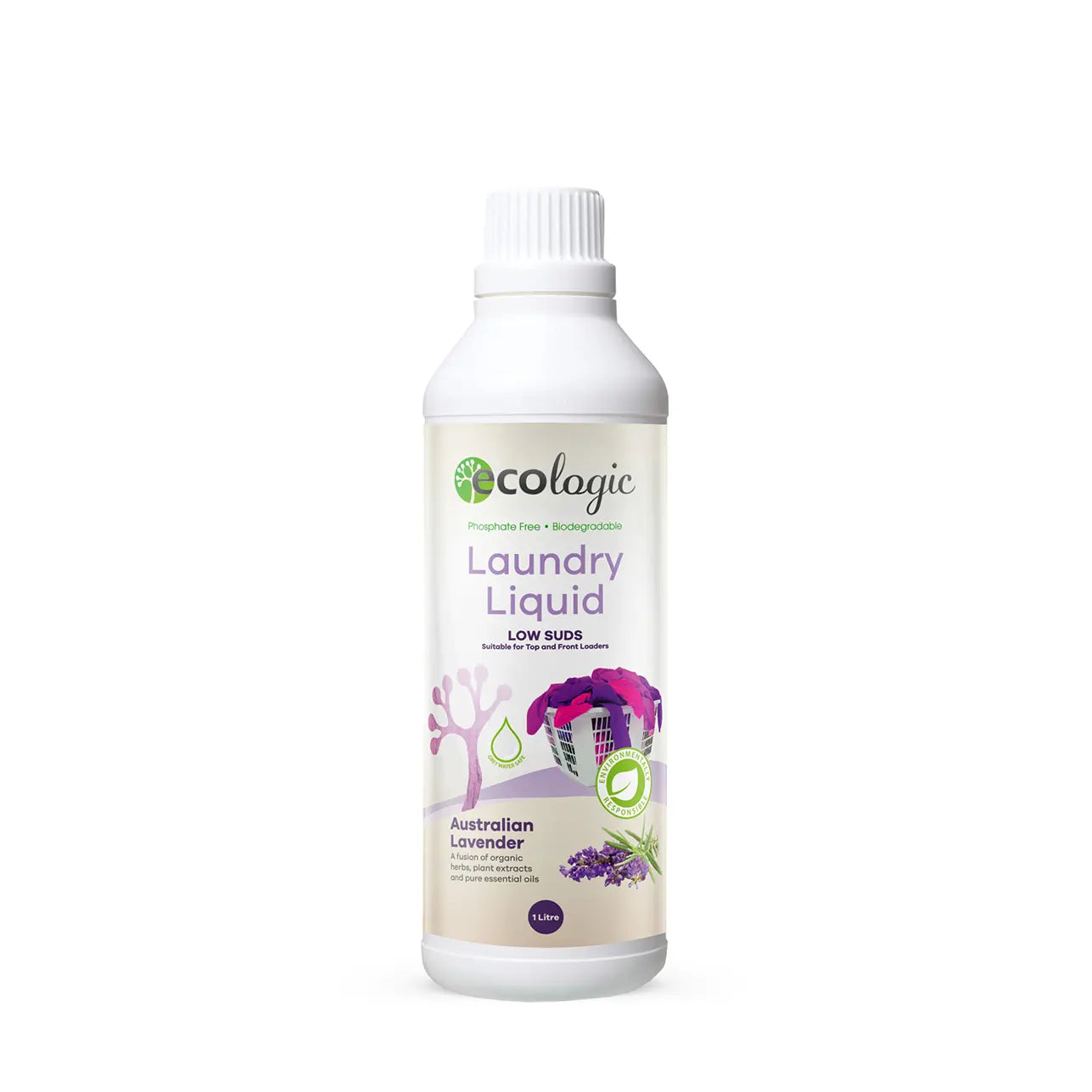 Ecologic Laundry Liquid Australian Lavender 1L-The Living Co.