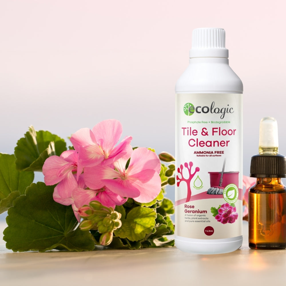 Ecologic Tile & Floor Cleaner Rose Geranium 1L-The Living Co.