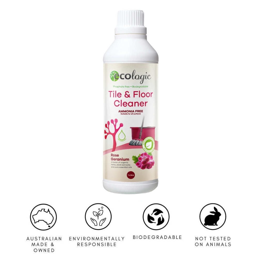Ecologic Tile & Floor Cleaner Rose Geranium 1L