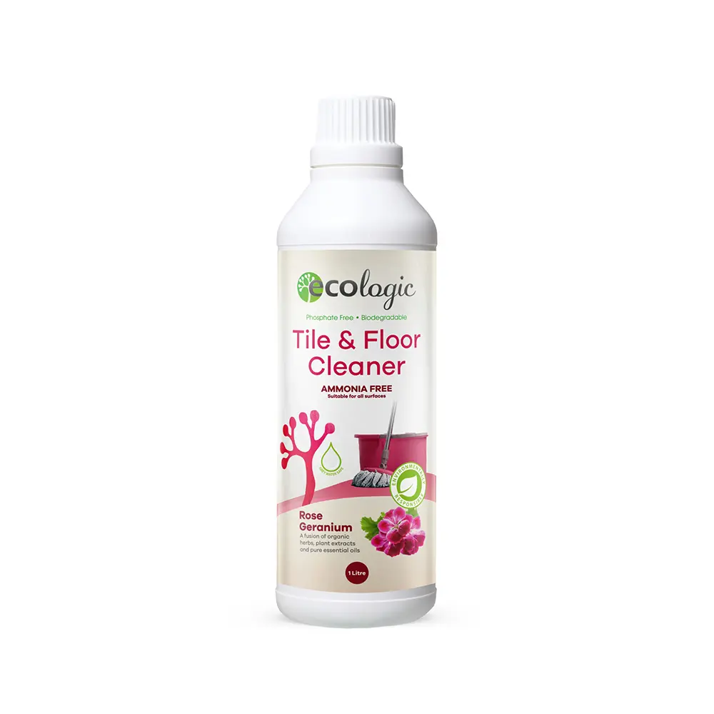 Ecologic Tile & Floor Cleaner Rose Geranium 1L-The Living Co.