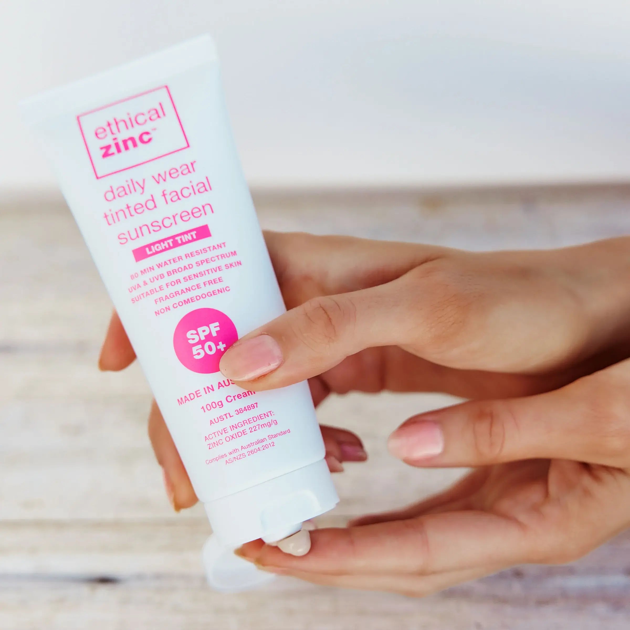 Ethical Zinc SPF50+ Daily Wear Tinted Facial Sunscreen - Light Tint