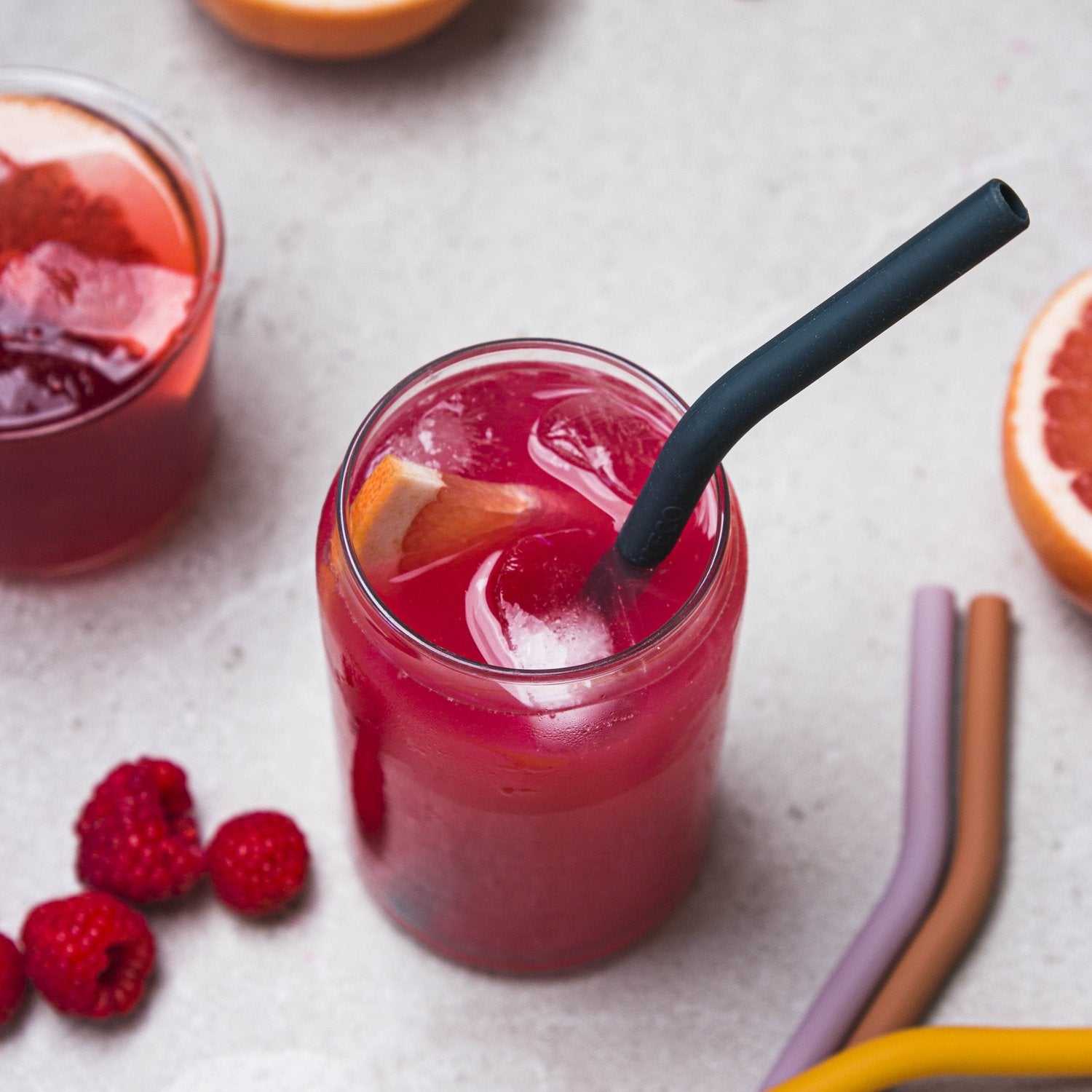 Ever Eco Silicone Straws - Bent Golden Hour 4pk