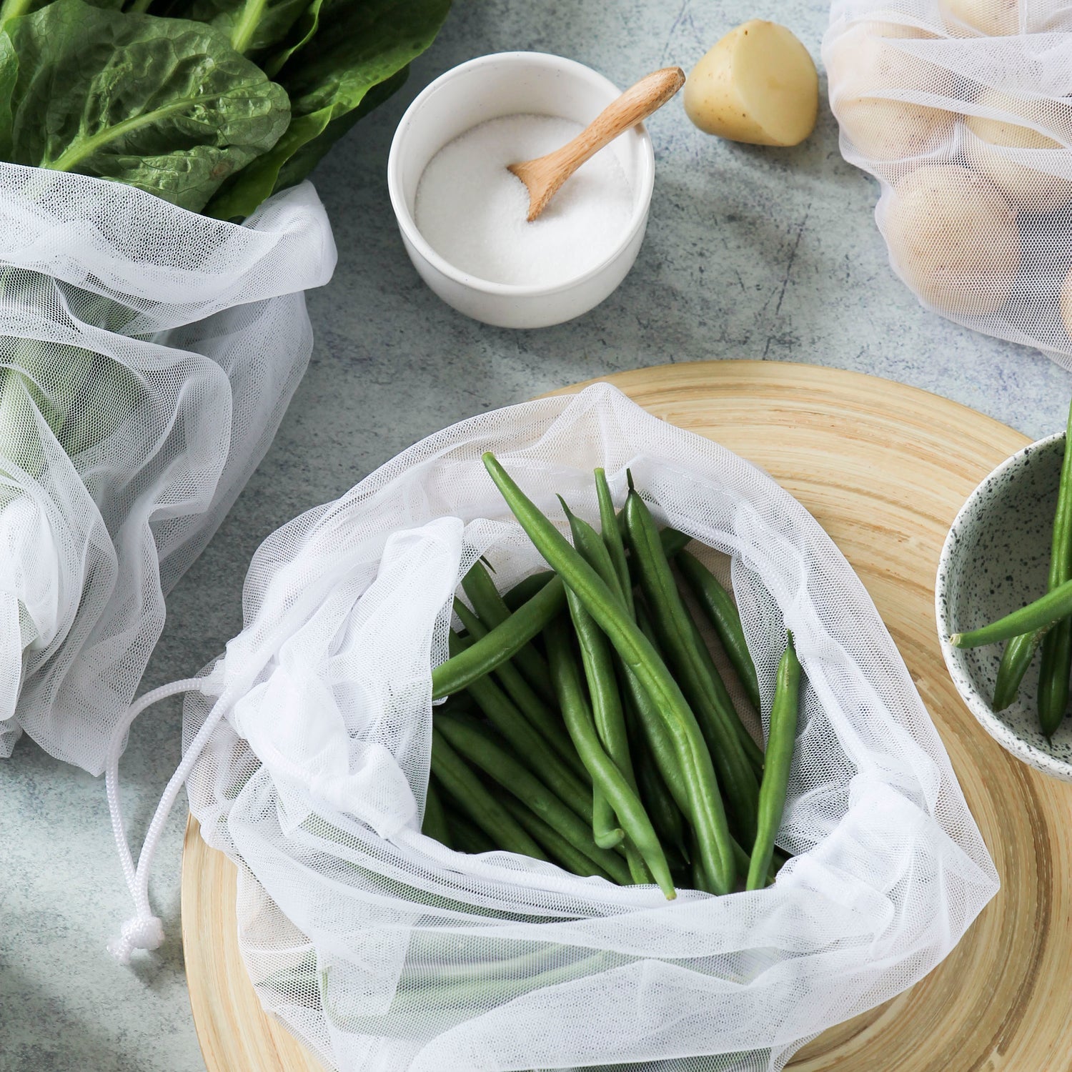 Ever Eco Reusable Produce Bags RPET Mesh 4pk