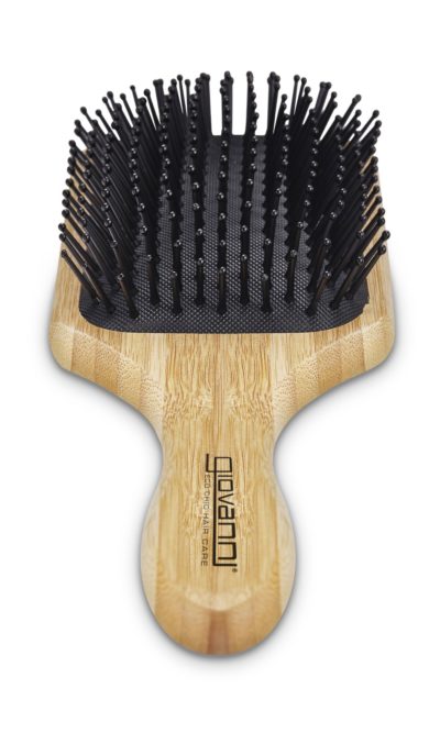 Giovanni Bamboo Hair Brush Paddle - Nylon, Ball-Tipped Bristles