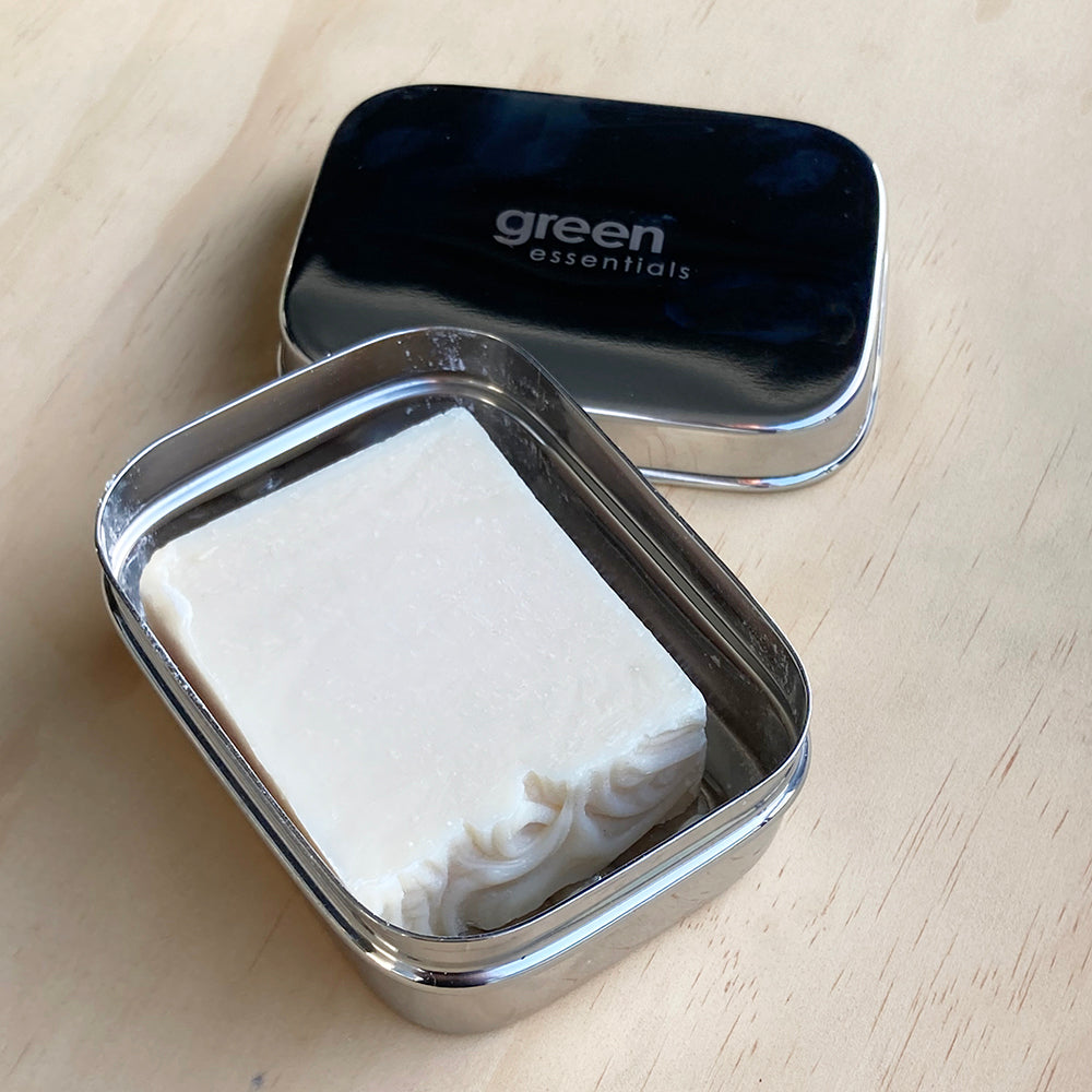 Stainless Steel Soap Dish Green Essentials