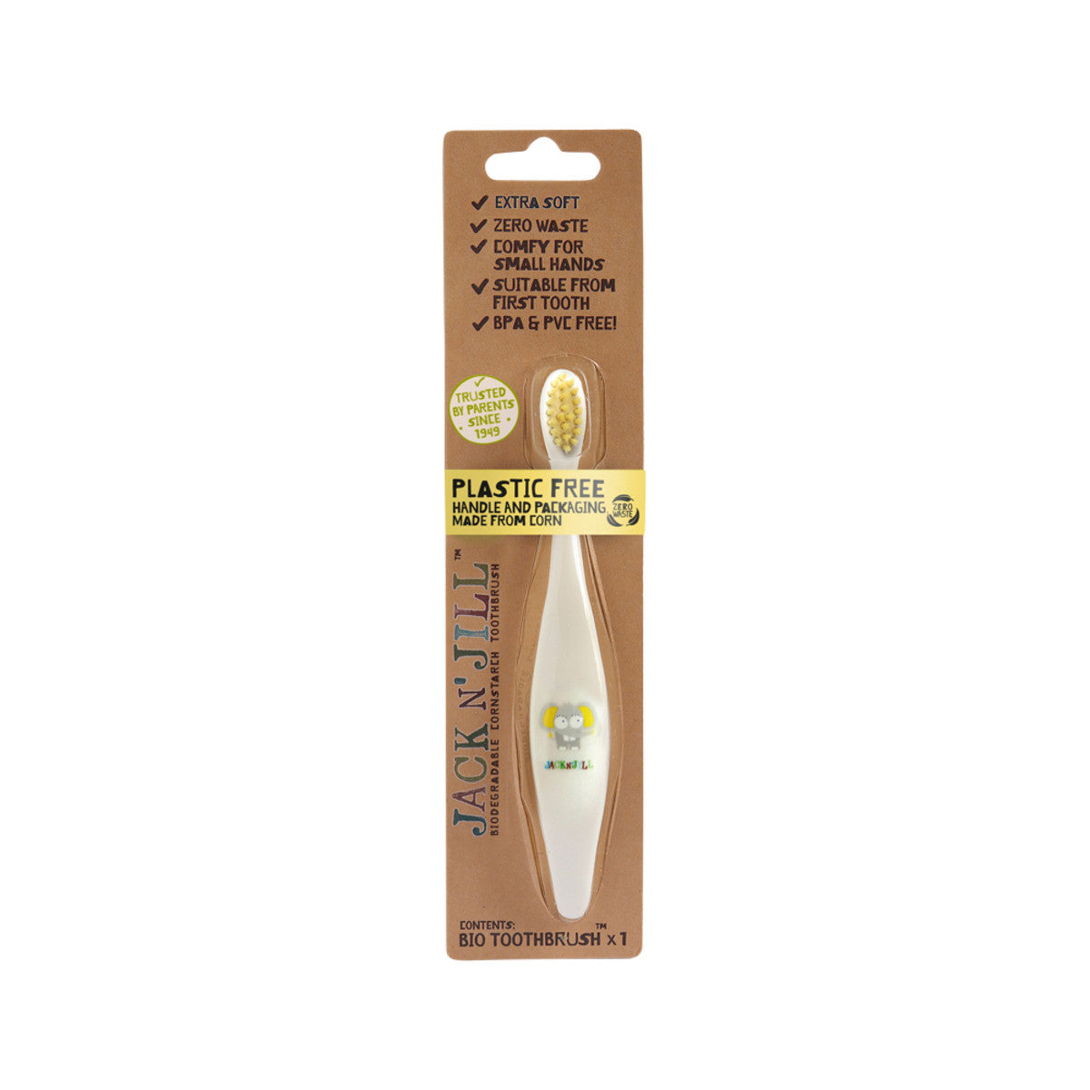Jack n' Jill Toothbrush - Children Elephant (Biodegradable)