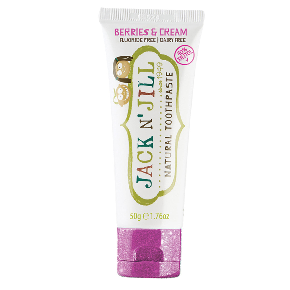 Jack n' Jill Toothpaste (Fluoride Free) Berries & Cream 50g