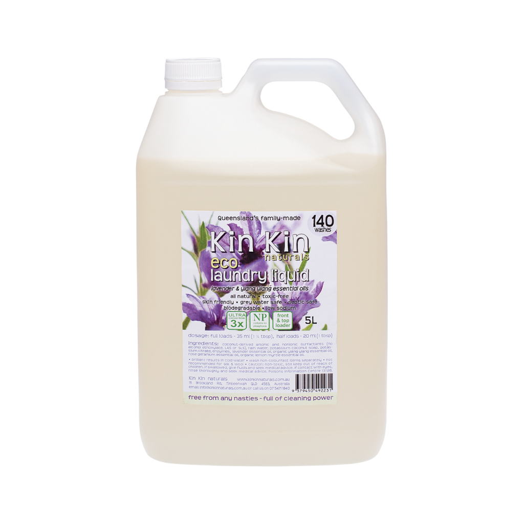 Kin Kin Naturals Laundry Liquid - Lavender & Ylang Ylang 5L-The Living Co.