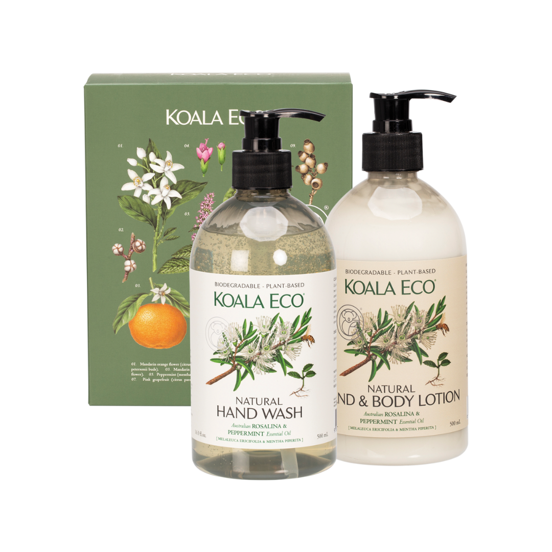 Koala Eco Hand Wash & Body Lotion Gift Pack Rosalina & Peppermint