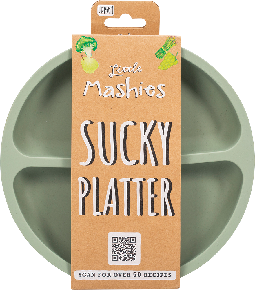 Little Mashies Silicone Sucky Platter Plate-The Living Co.