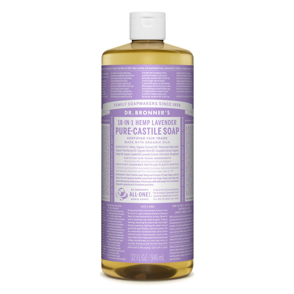 Dr. Bronner's Pure-Castile Liquid Soap Lavender-The Living Co.