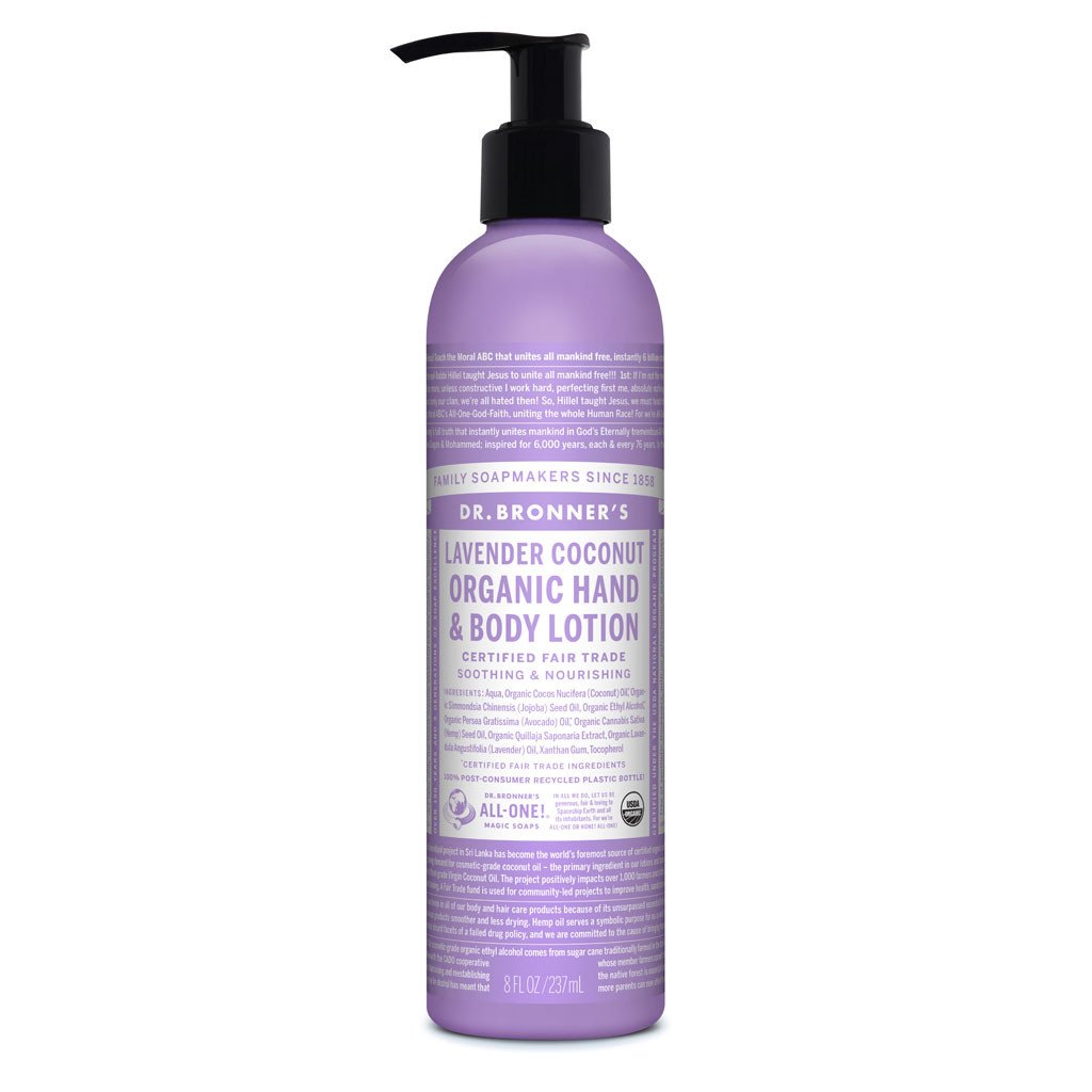 Dr. Bronner's Lotion Lavender Coconut 237ml-The Living Co.