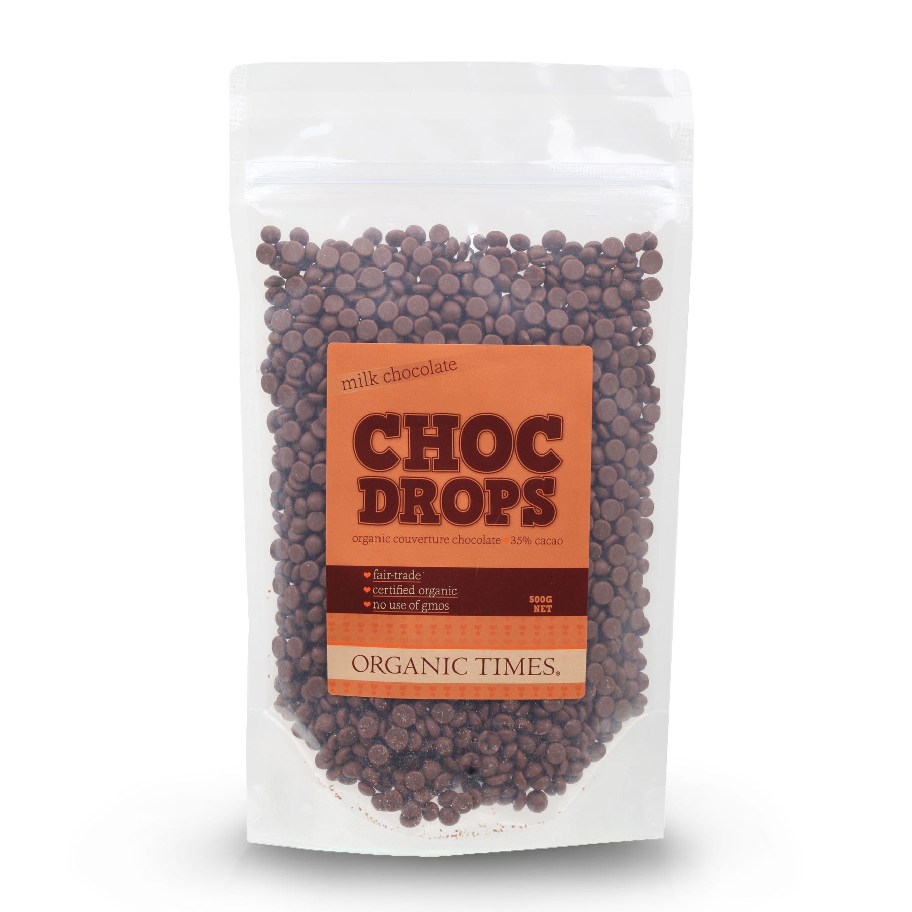 Organic Times Milk Chocolate Drops-The Living Co.