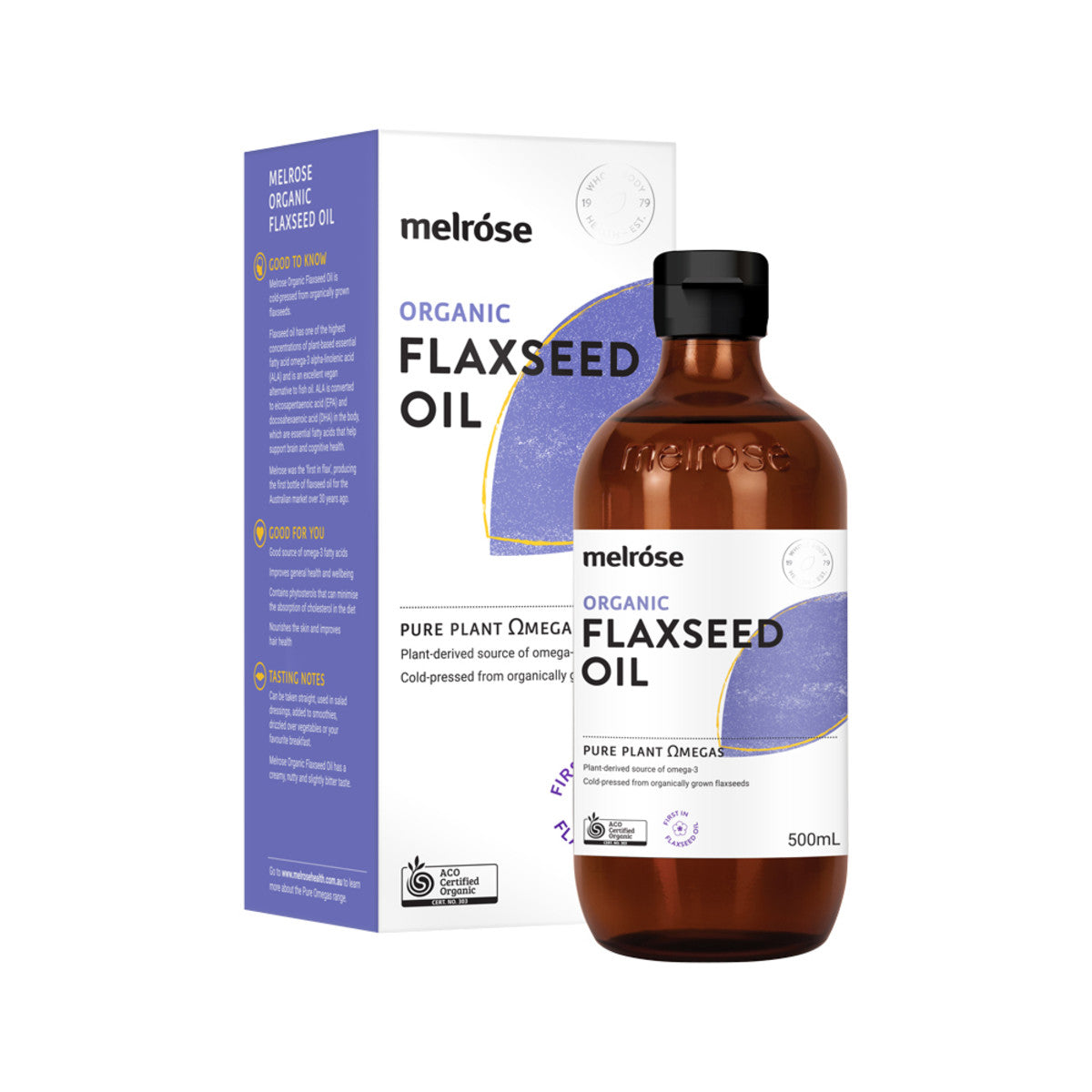 Melrose Organic Flaxseed Oil 500ml-The Living Co.