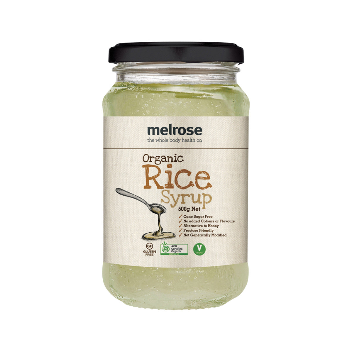 Melrose Organic Rice Syrup 500g-The Living Co.