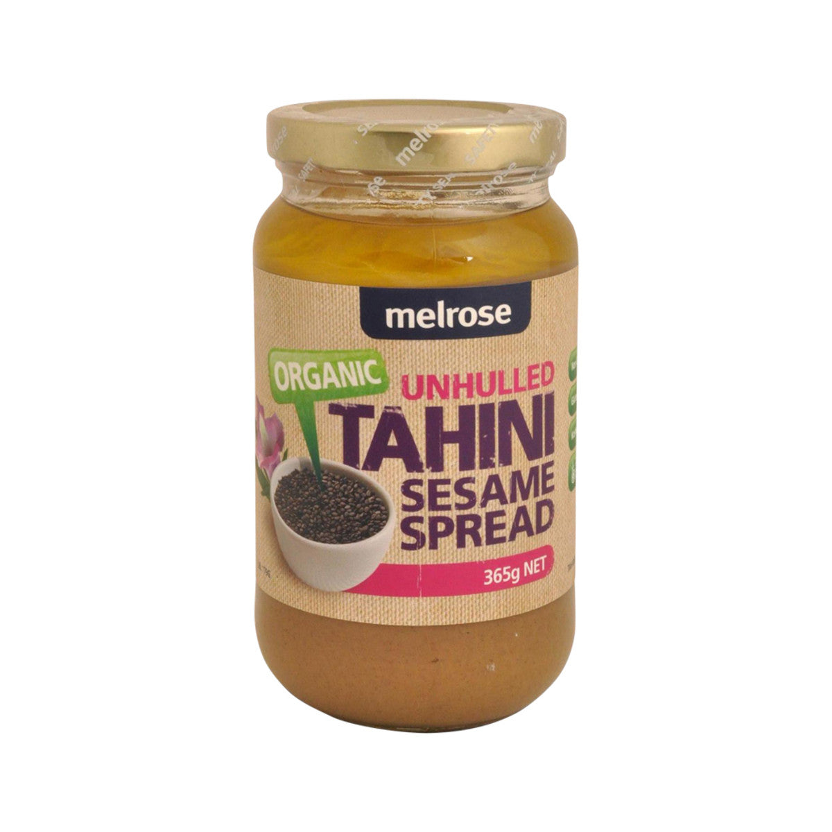 Melrose Organic Tahini Sesame Spread Unhulled 365g-The Living Co.