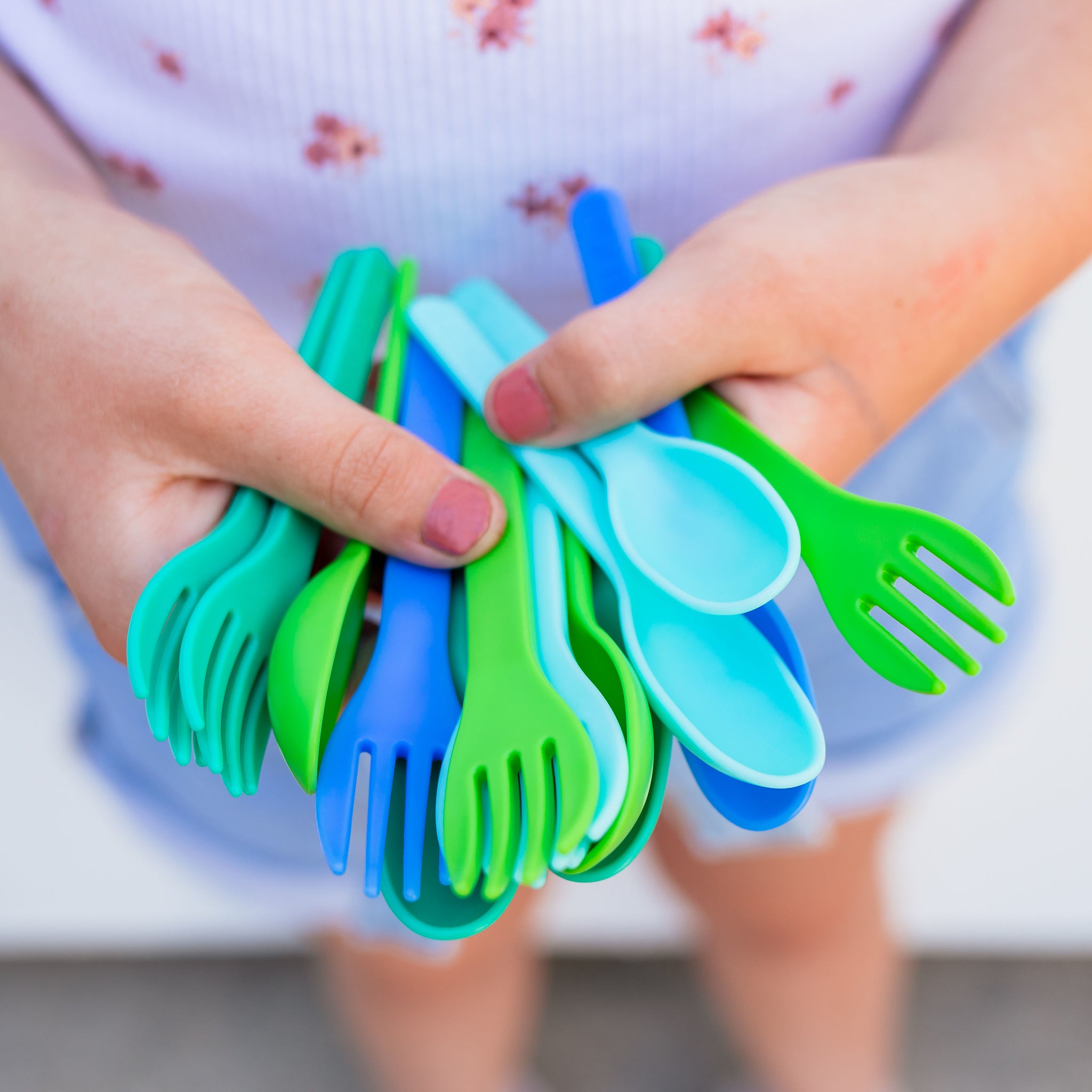 MontiiCo Out & About Cutlery Set - Blueberry-The Living Co.