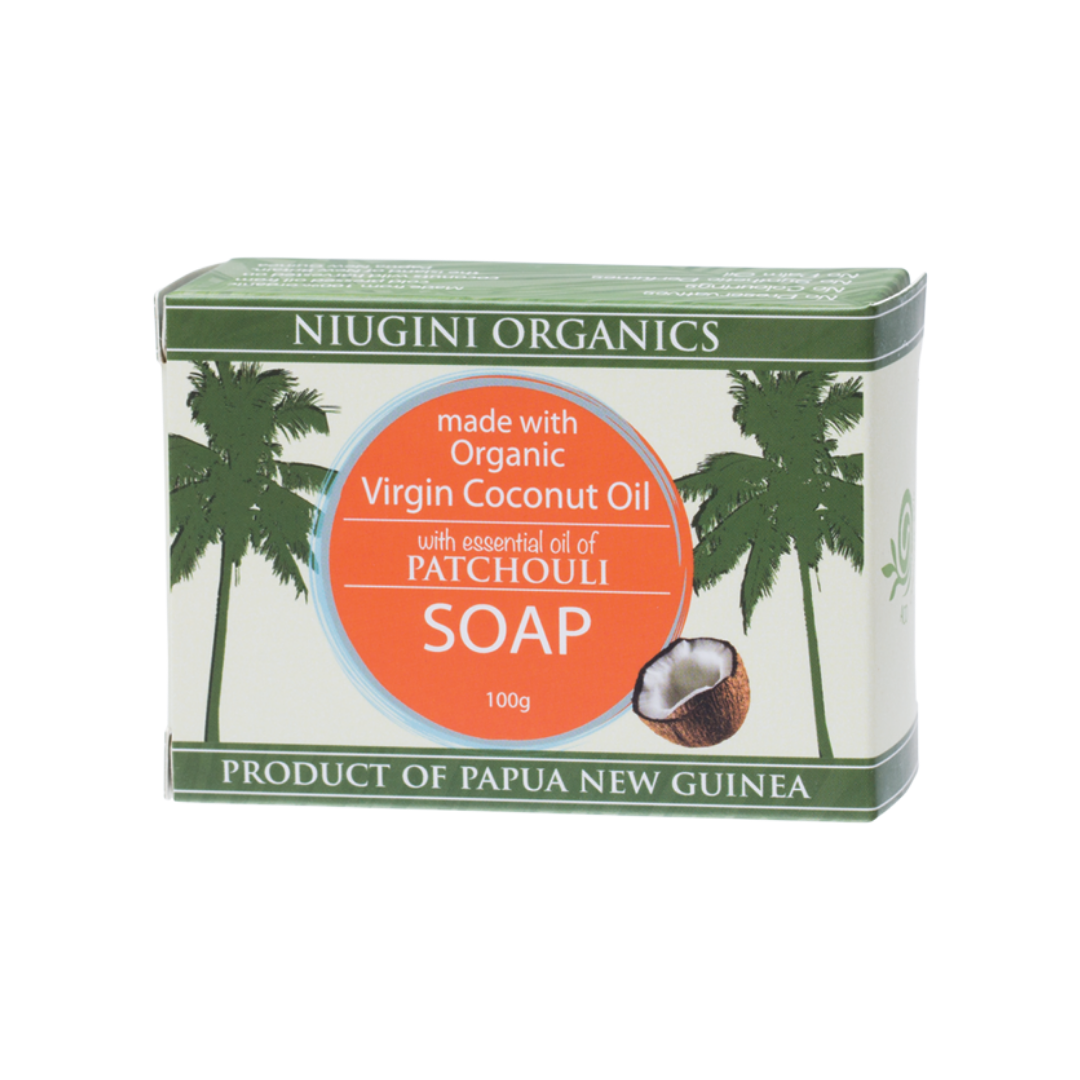 Niugini Organics Virgin Coconut Oil Soap Patchouli 100g-The Living Co.