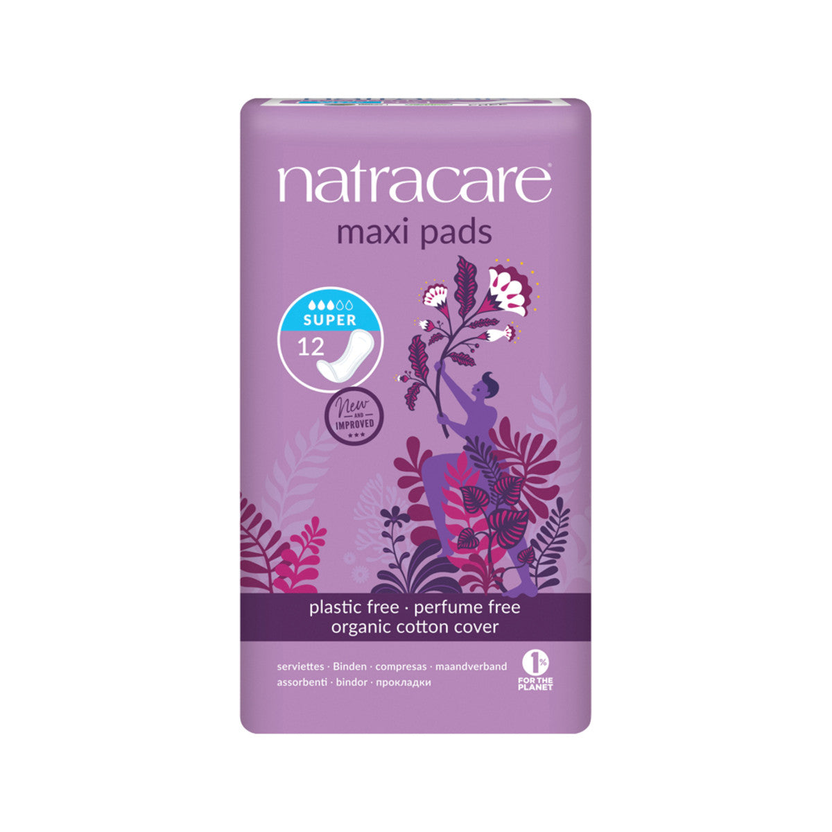 Natracare Maxi Pads Super 12-The Living Co.