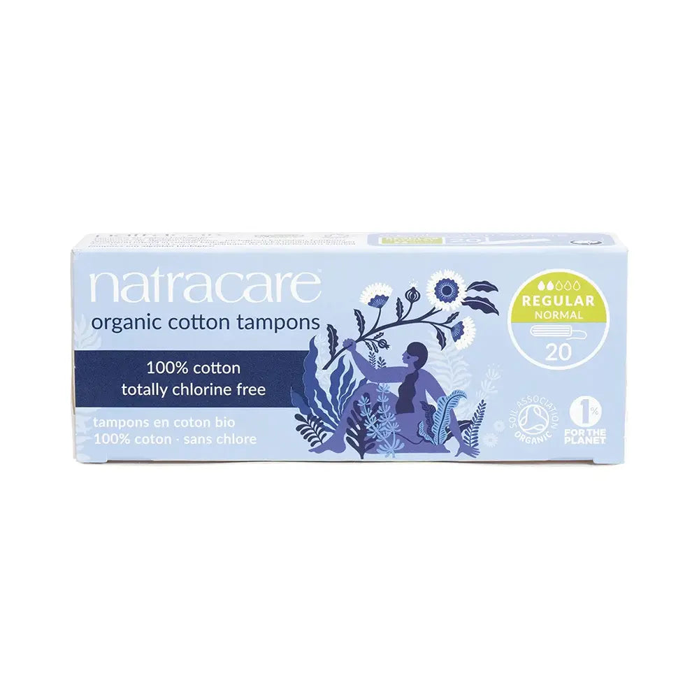 Natracare Regular Non-Applicator Tampons 20pk-The Living Co.