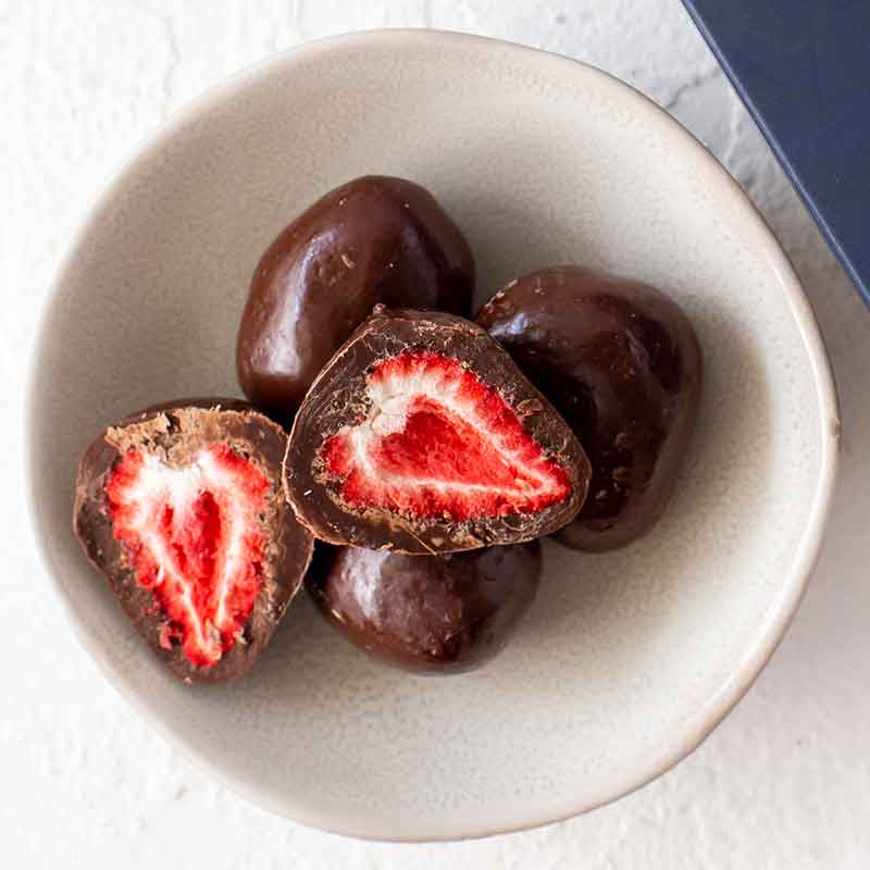 Organic Times Dark Chocolate Strawberries 100g-The Living Co.