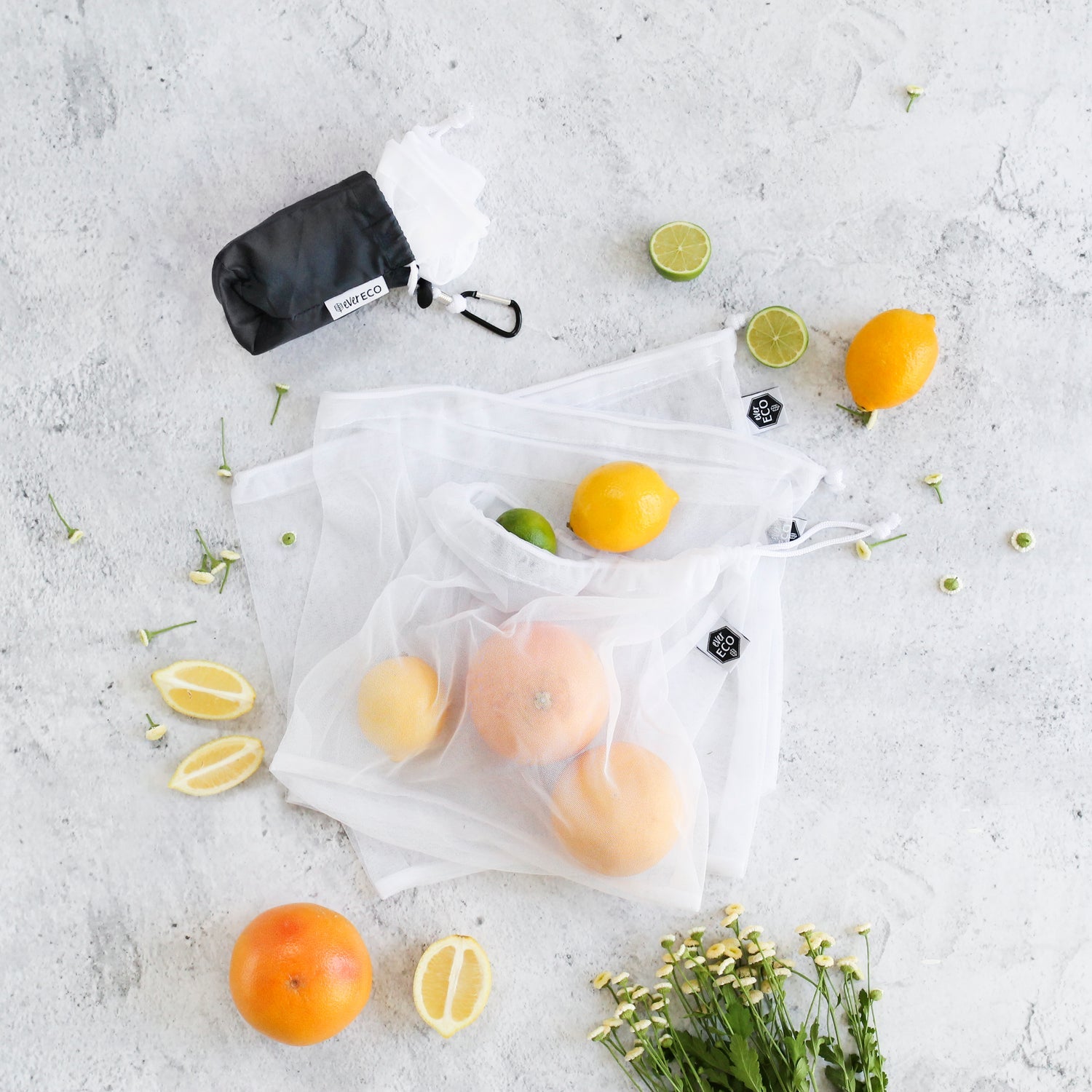 Ever Eco Reusable Produce Bags RPET Mesh 4pk