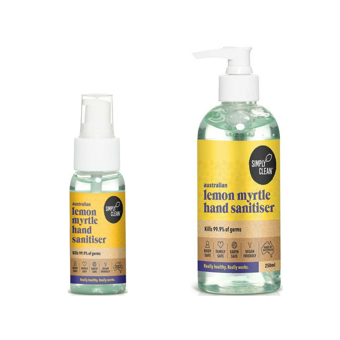 Simply Clean Lemon Myrtle Hand Sanitiser-The Living Co.