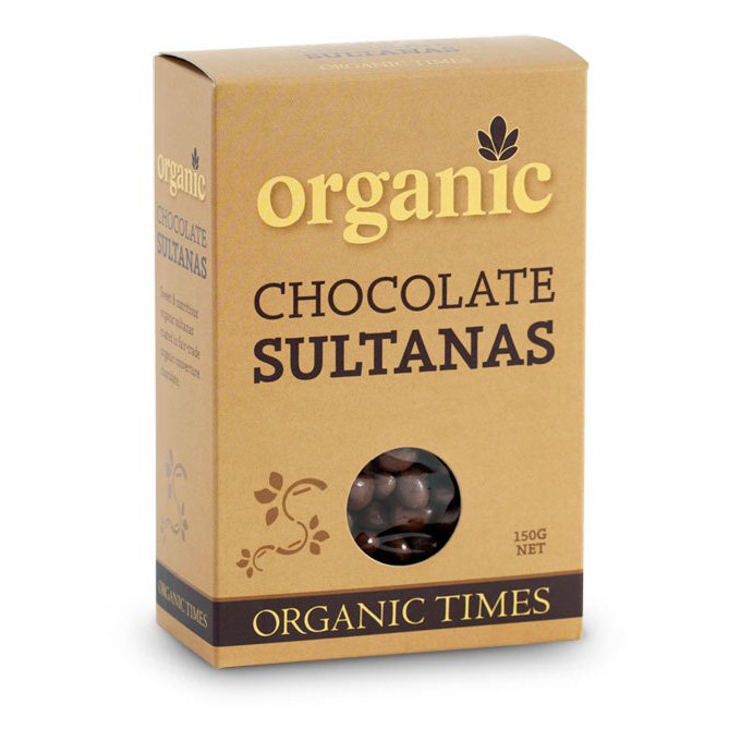Organic Times Milk Chocolate Sultanas 150g-The Living Co.