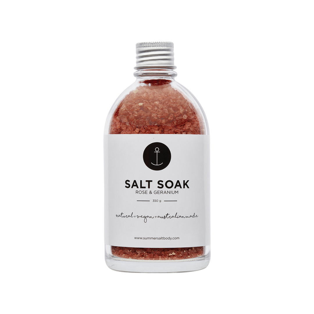 Summer Salt Body Salt Soak Rose & Geranium 350g