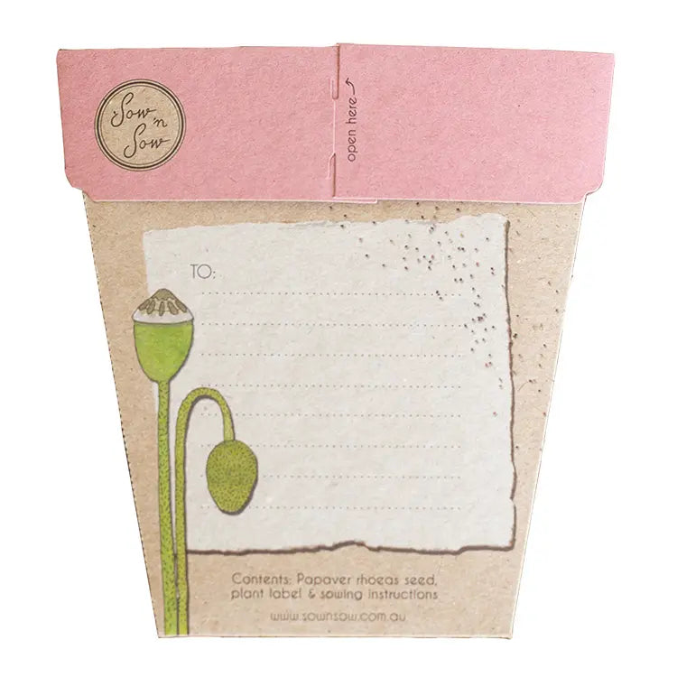 Sow 'n Sow Gift of Seeds Poppy