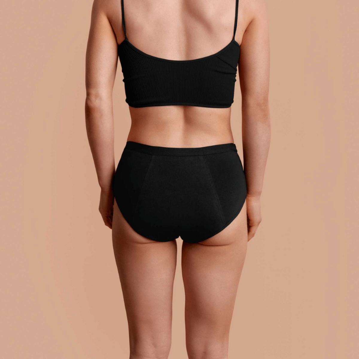 TOM Organic The Period Brief Mid-Rise Black-The Living Co.