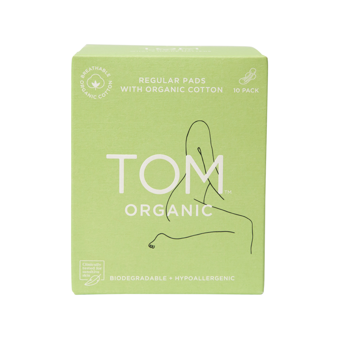 TOM Organic Pads Regular with Wings 10