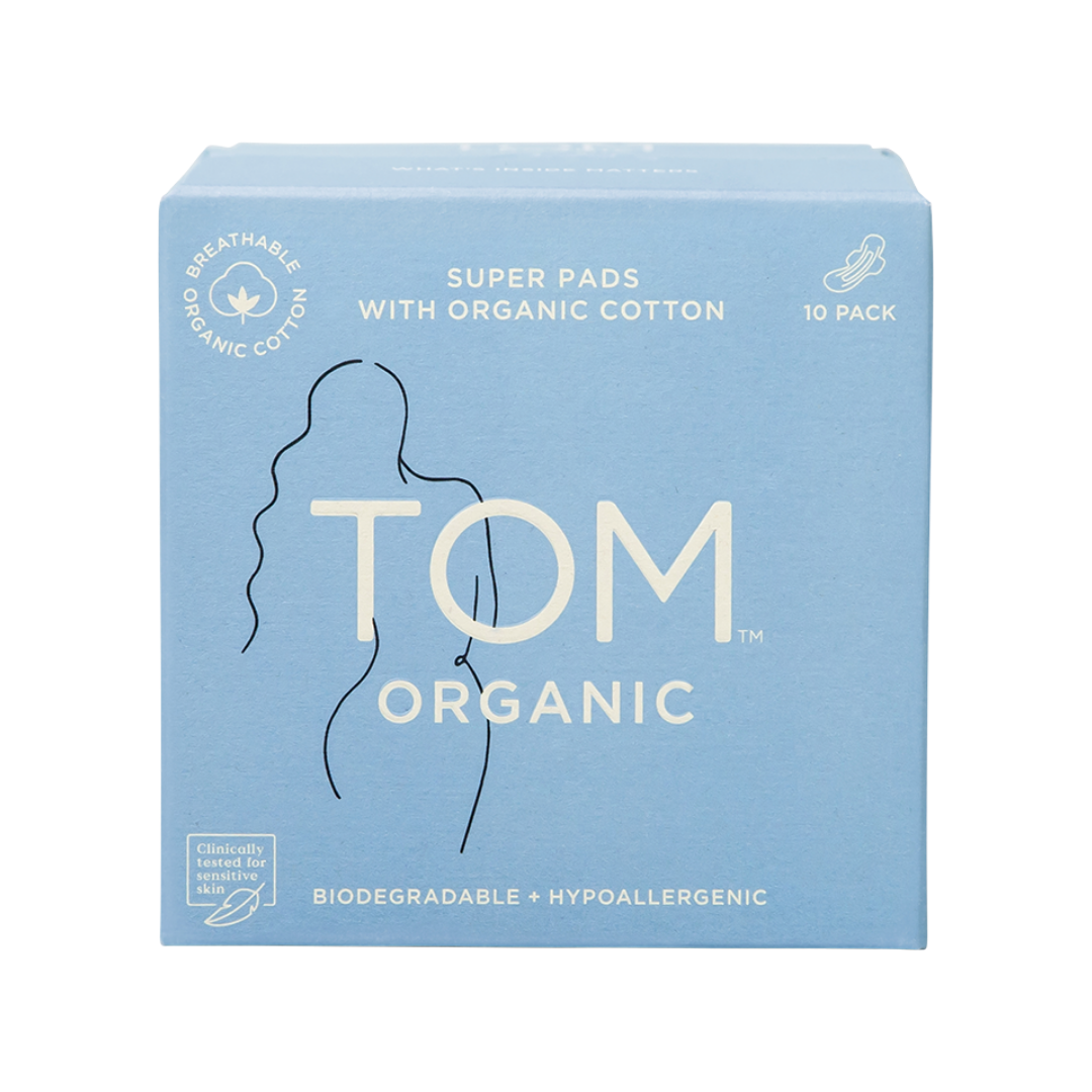 TOM Organic Pads Super with Wings 10