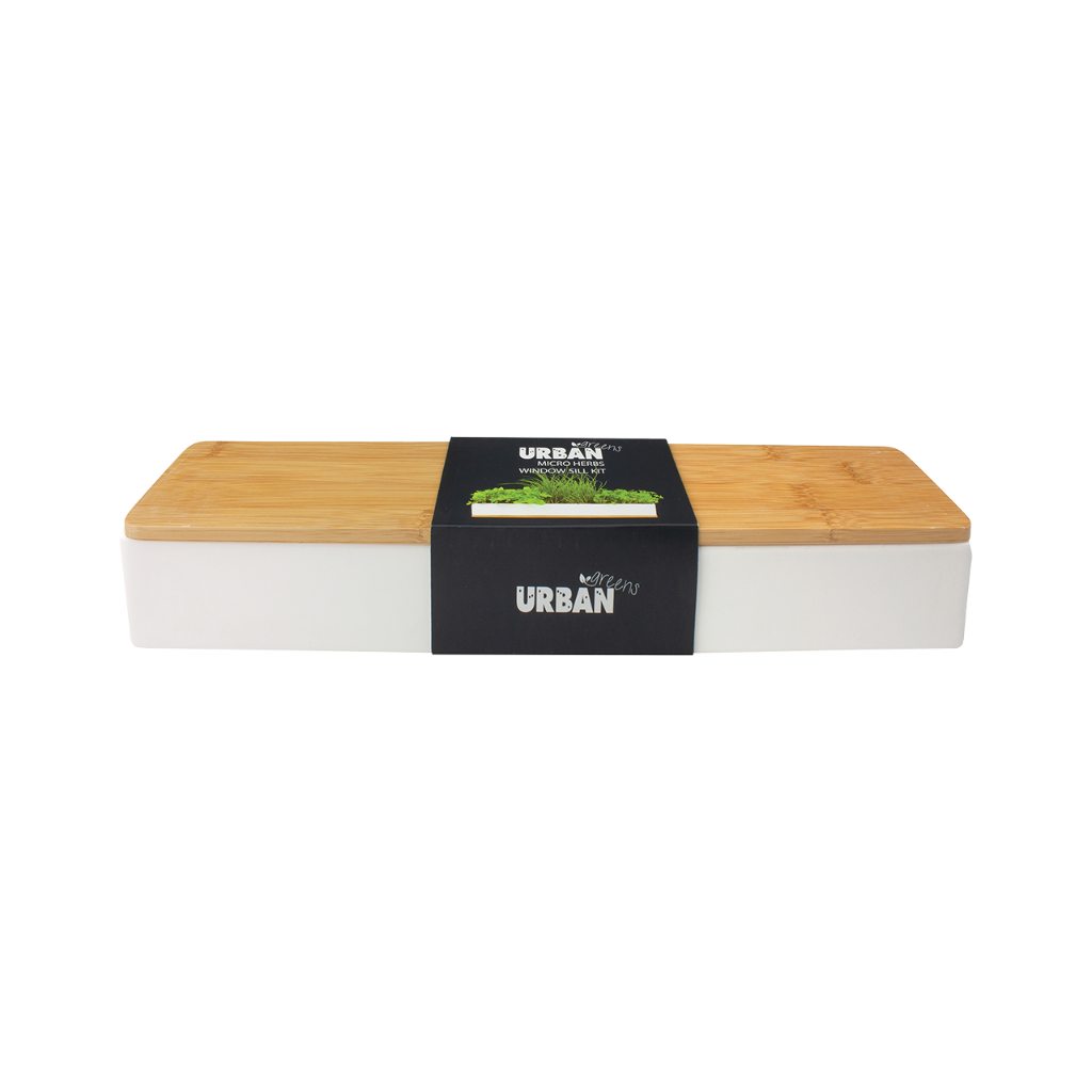 Urban Greens Windowsill Grow Kit Microherbs 45x8x6cm