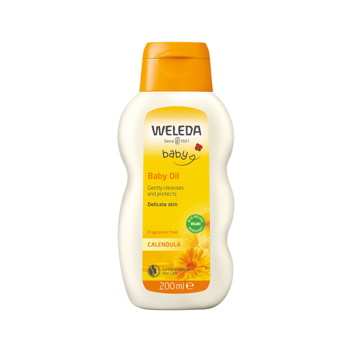 Weleda Calendula Baby Oil Fragrance Free 200ml-The Living Co.