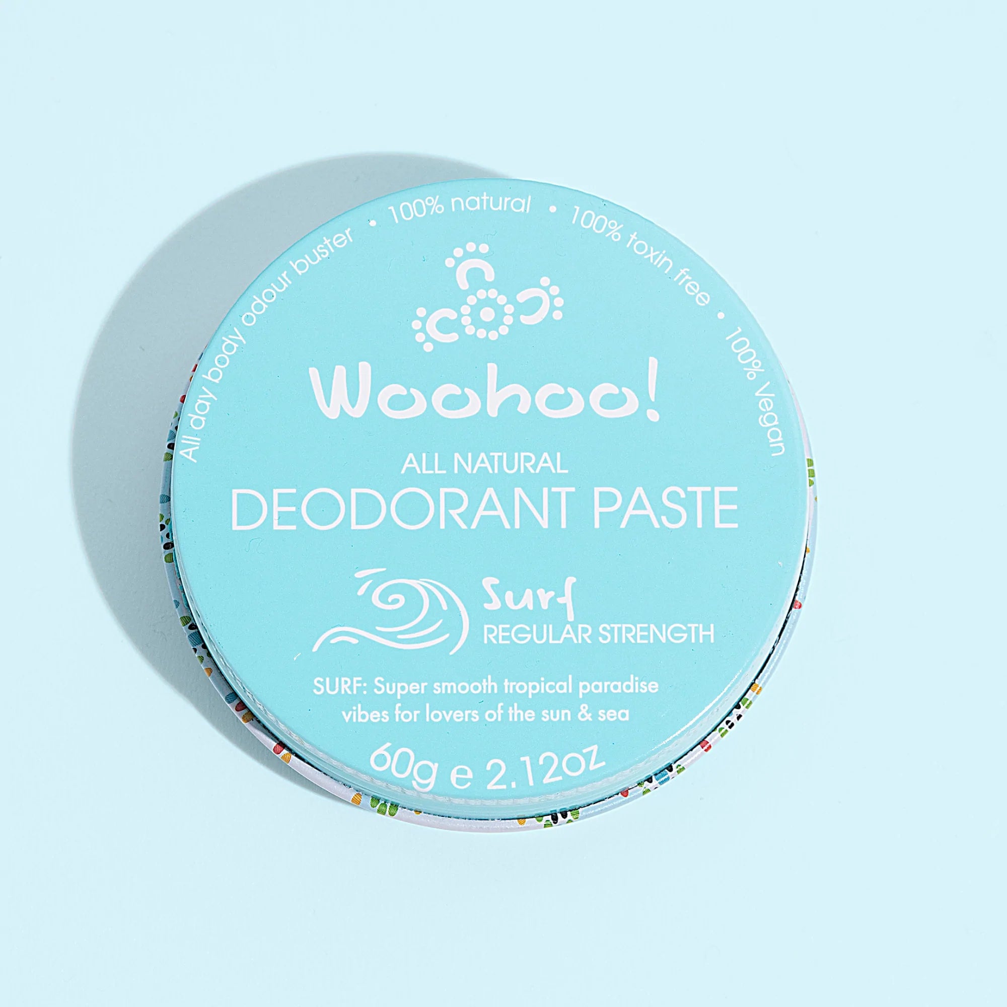 Woohoo Deodorant Paste Surf (Regular Strength)Tin 60g-The Living Co.