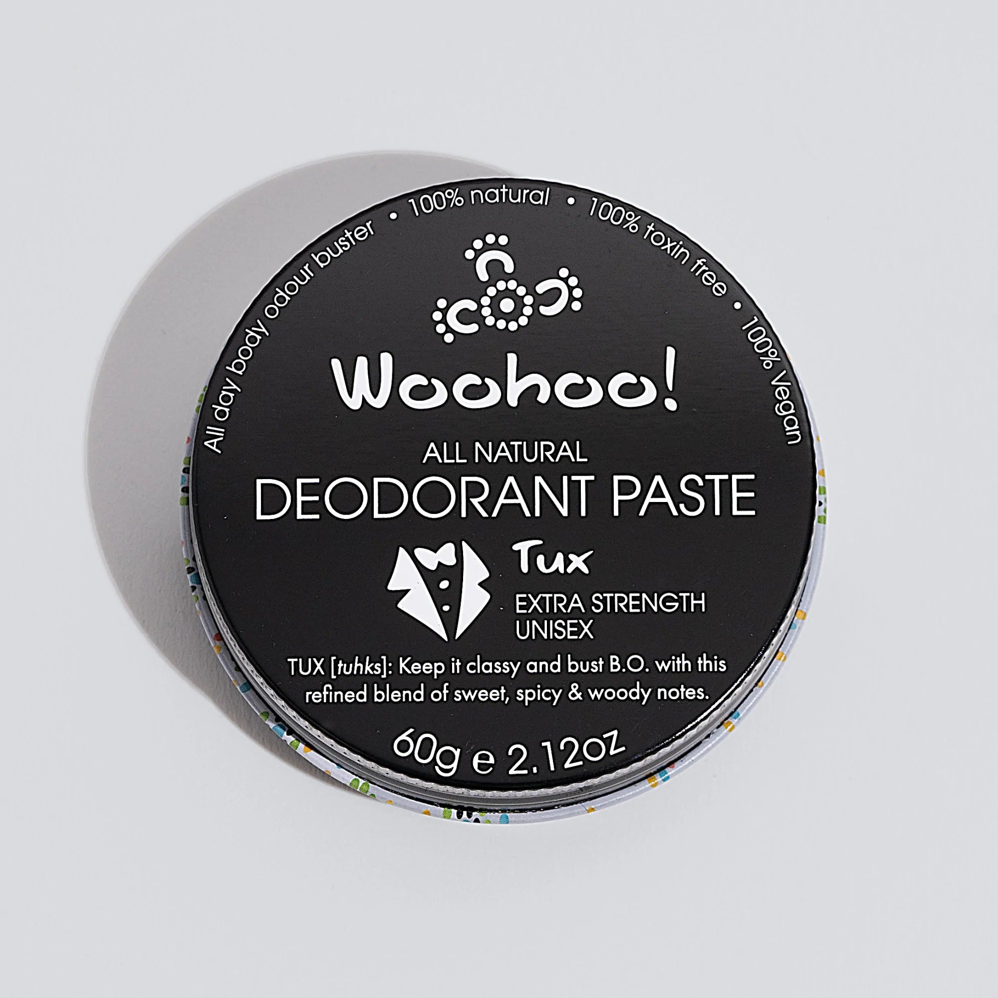 Woohoo Deodorant Paste Tux (Extra Strength)Tin 60g