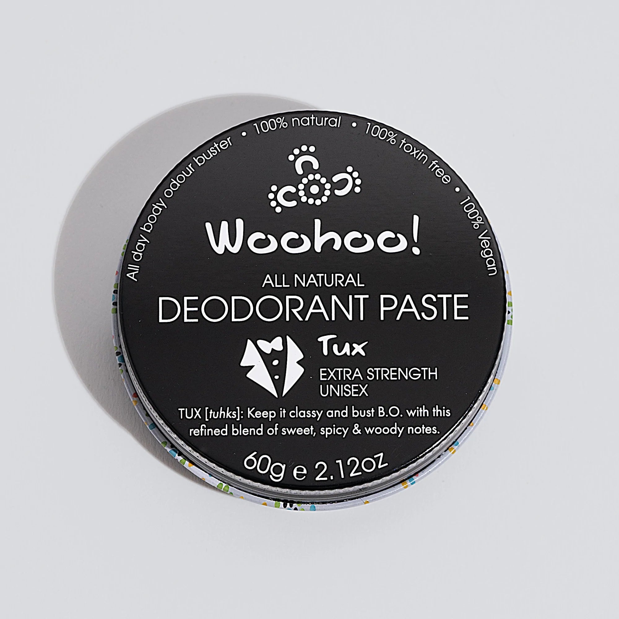 Woohoo Deodorant Paste Tux (Regular Strength)Tin 60g-The Living Co.