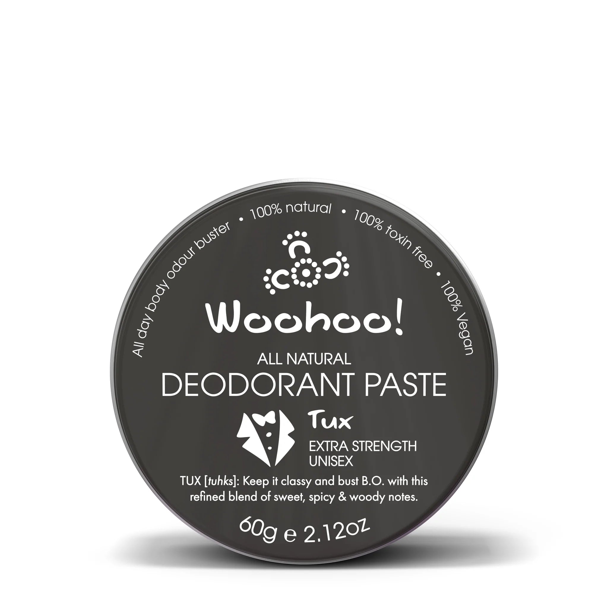 Woohoo Deodorant Paste Tux (Extra Strength)Tin 60g