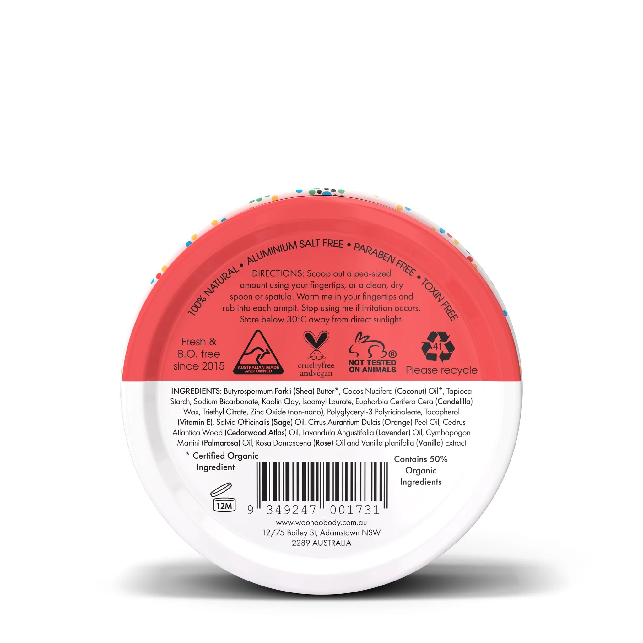 Woohoo Deodorant Paste Urban (Regular Strength) Tin 60g