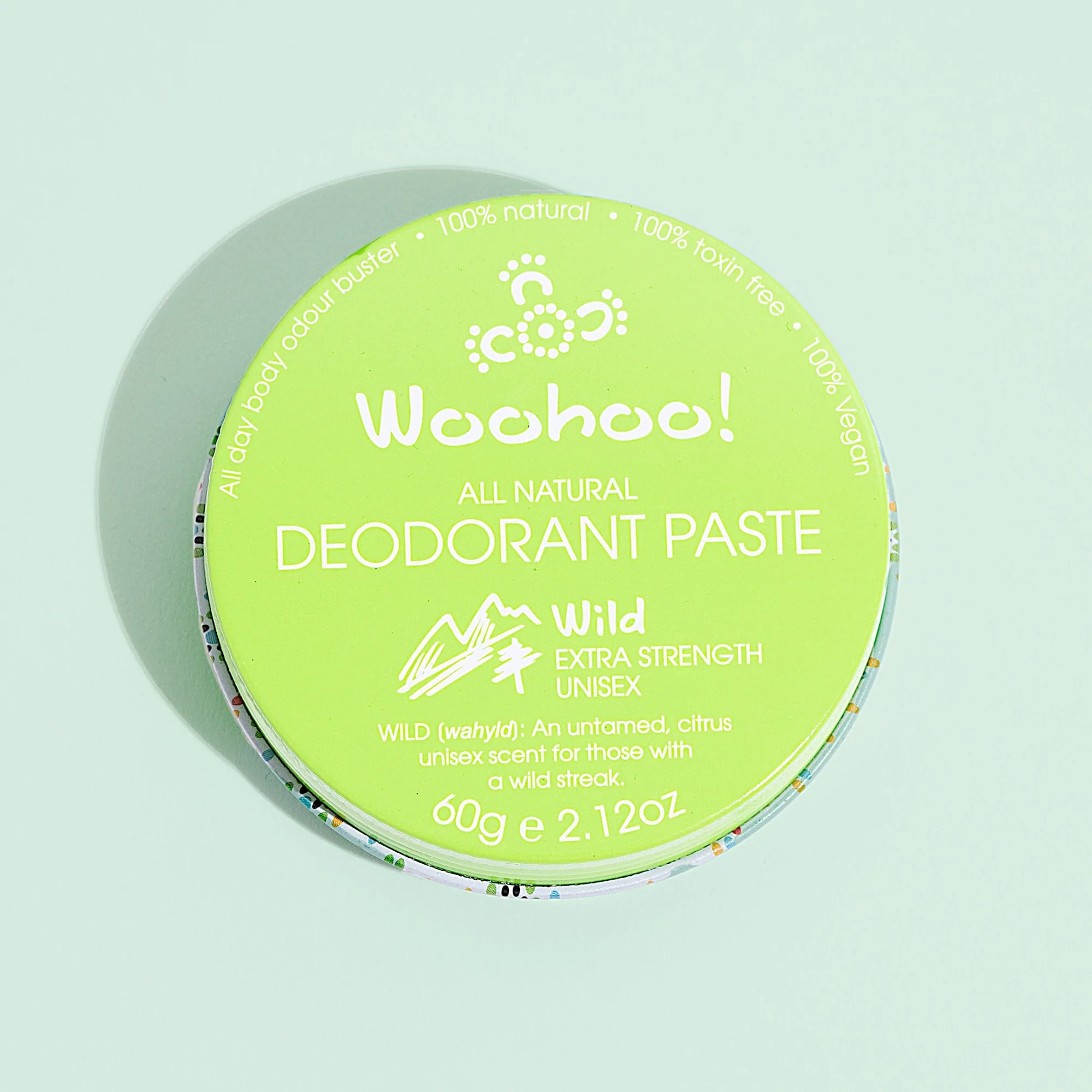 Woohoo Deodorant Paste Wild (Extra Strength Unisex) Tin 60g