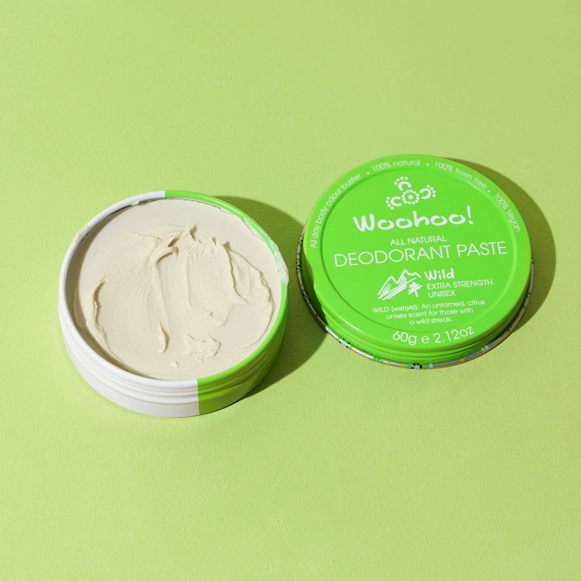 Woohoo Deodorant Paste Wild (Extra Strength Unisex) Tin 60g