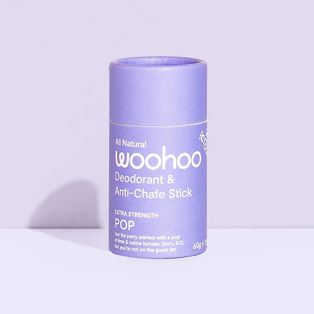 Woohoo Natural Deodorant & Anti-Chafe Stick (Pop) 60g-The Living Co.