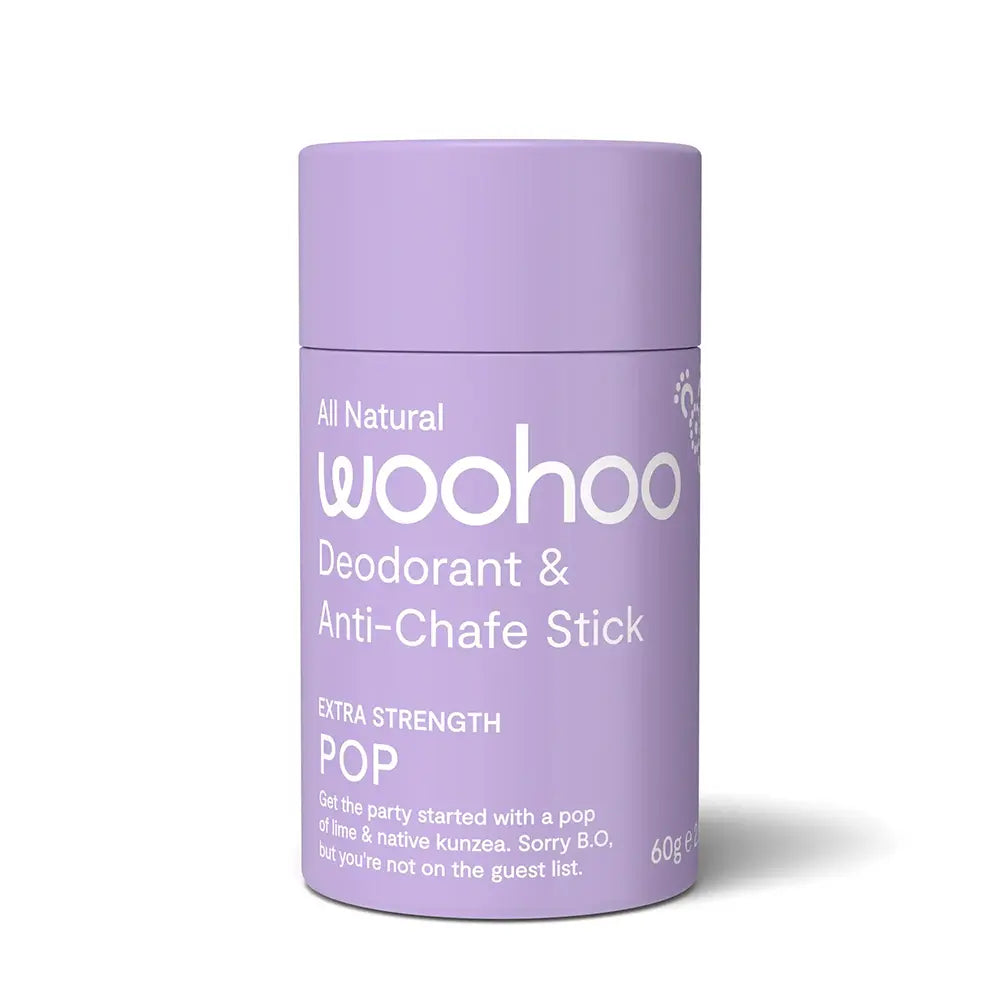 Woohoo Natural Deodorant & Anti-Chafe Stick (Pop) 60g-The Living Co.