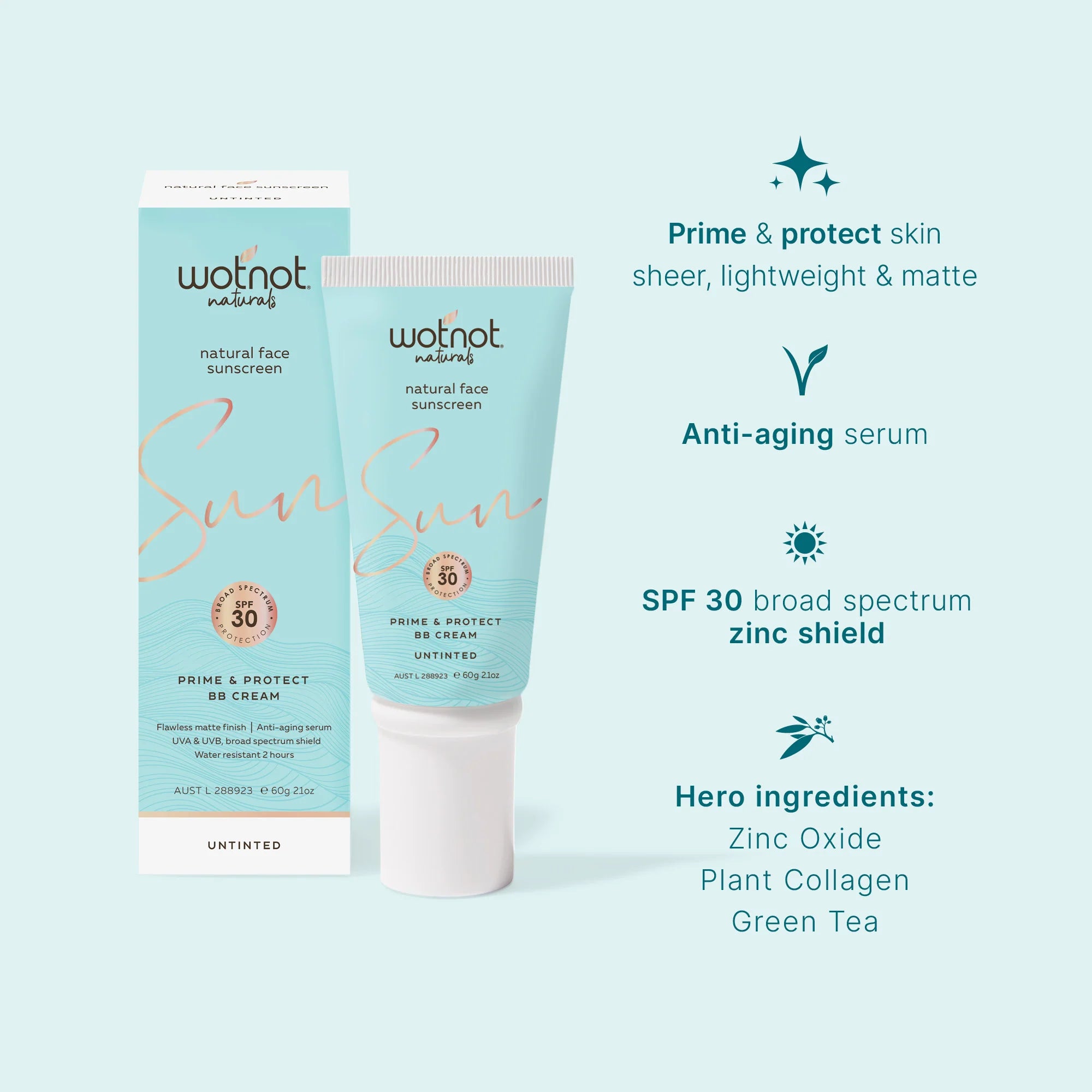 Wotnot Face Sunscreen + BB Cream, Serum & Primer