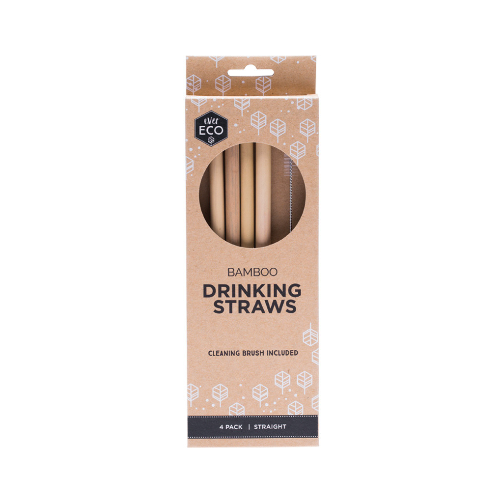 Ever Eco Bamboo Straws 4pk