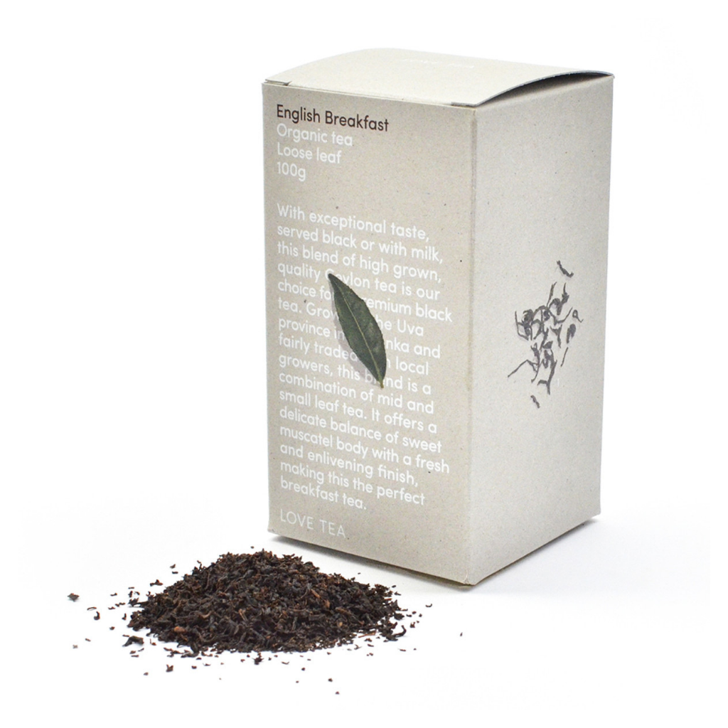 Love Tea Organic English Breakfast 100g-The Living Co.