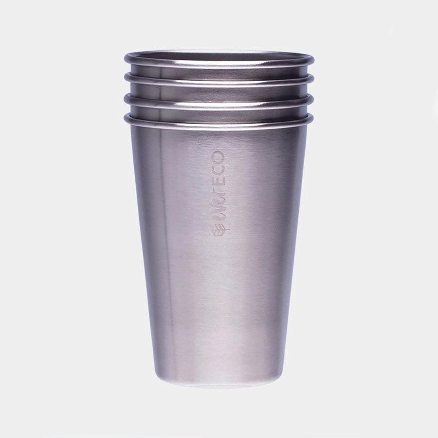 Ever Eco Stainless Steel Drinking Cups 4x500ml