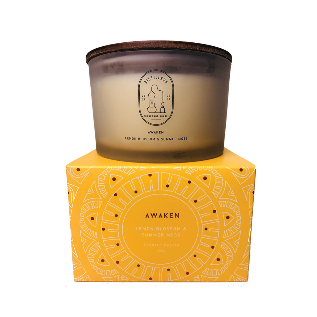 Distillery Fragrance House Soy Candle Awaken Lemon Blossom & Summer Moss