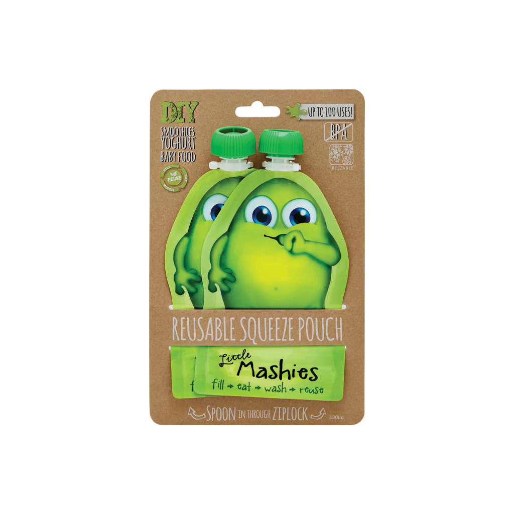 Little Mashies Reusable Squeeze Pouch Pack of 2